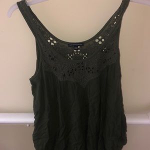 Army green American eagle tank